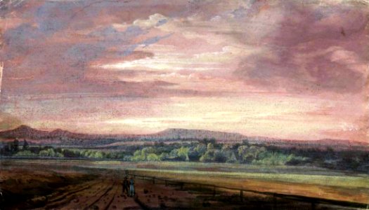 Friedrich Giant Mountains at sunset
