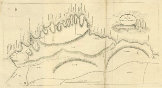CURRIE(1812) Guide at the Giant's Causeway, Map