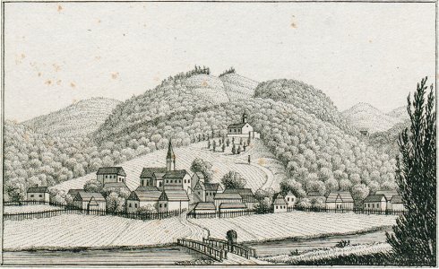 181 Maxau - Jelovci-Makole - J.F.Kaiser Lithografirte Ansichten der Steiermark 1830 (2)