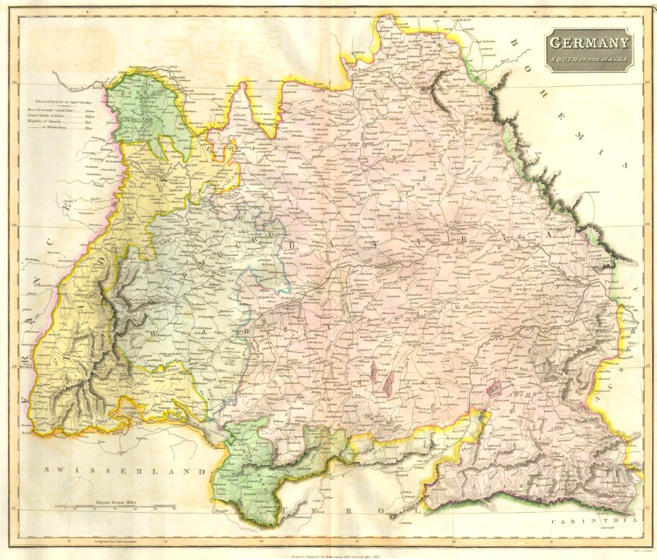 1814 Thomson Map of Bavaria, Germany - Geographicus - Bavaria-t-1814