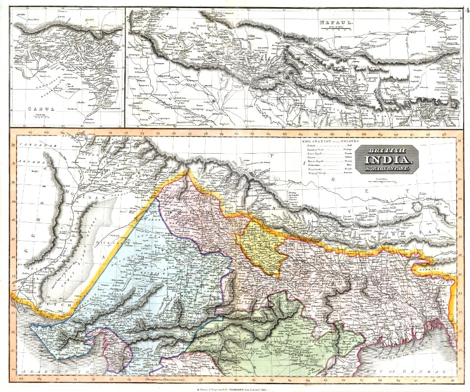 1814 Thomson Map of Northern India and Nepal - Geographicus - IndiaNepal-t-1814