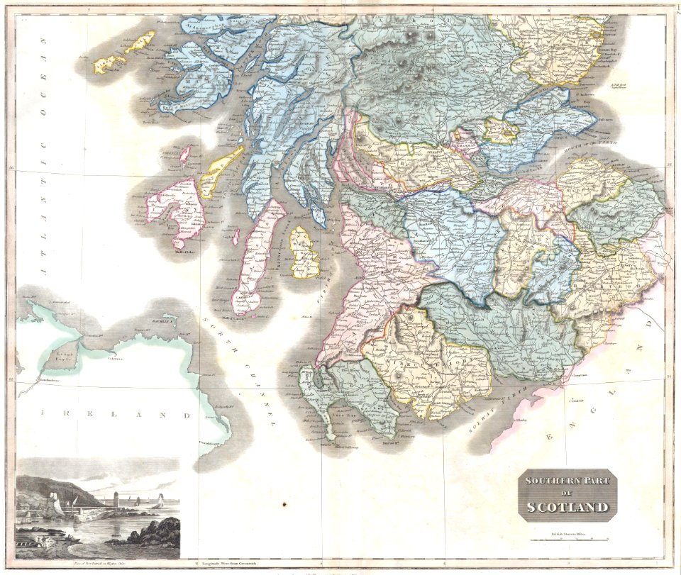 1815 Thomson Map of Southern Scotland - Geographicus - ScotlandSouth-t-15