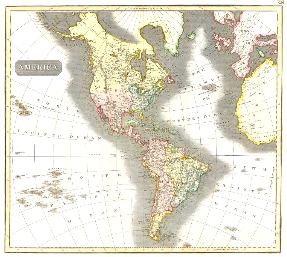 1814 Thomson Map of North and South America - Geographicus - America-t-1815