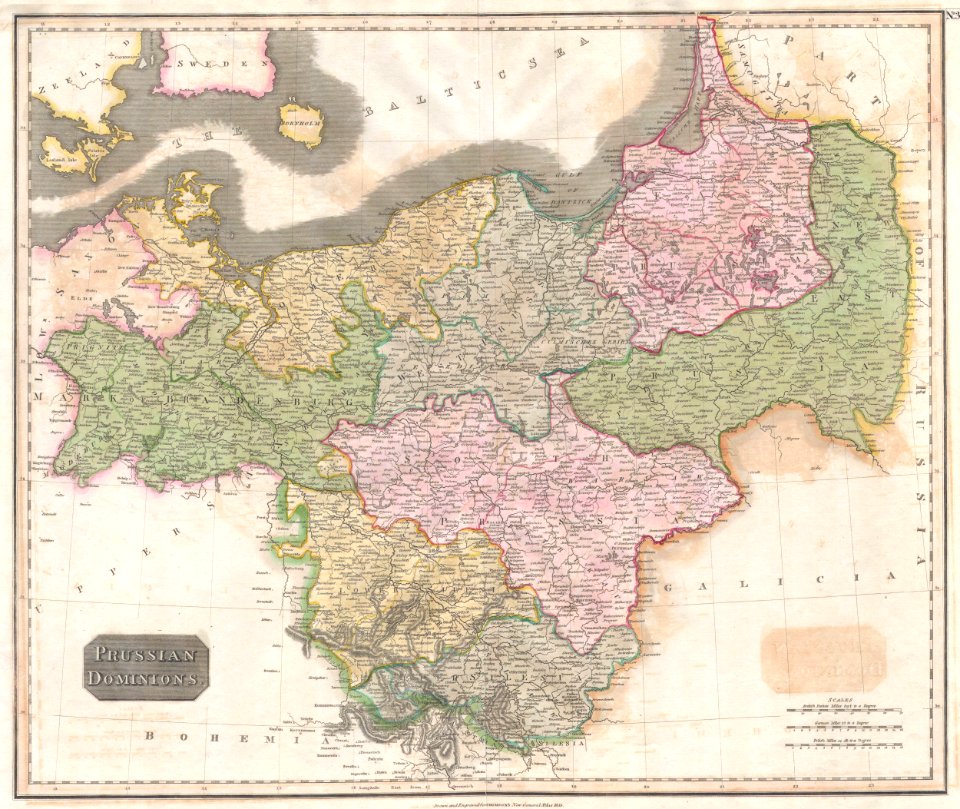 1815 Thomson Map of Prussia, Germany - Geographicus - Prussia-t-15