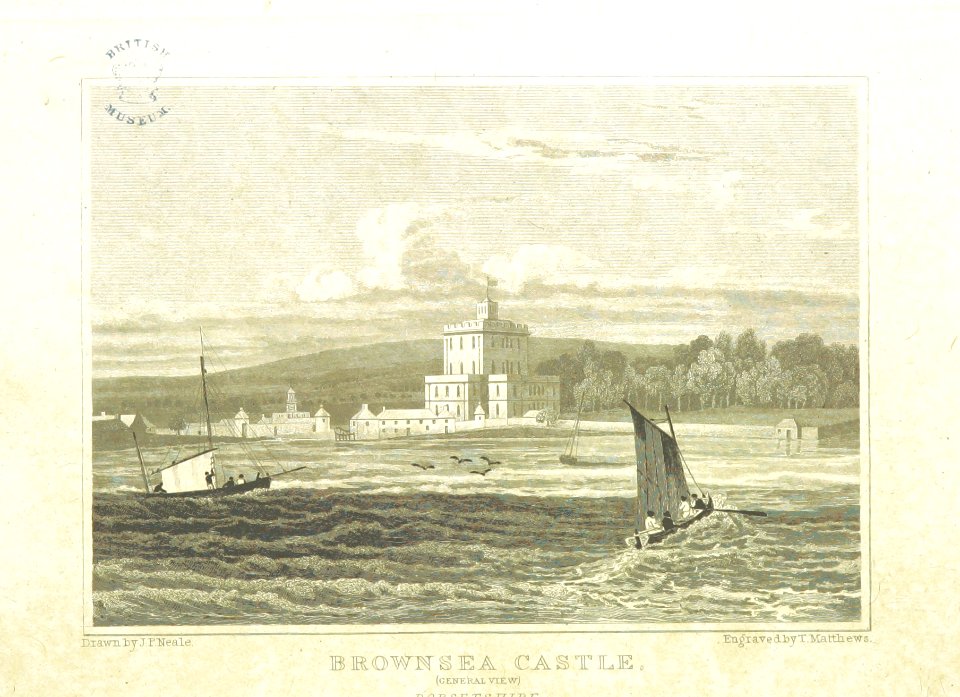 Neale(1818) p1.238 - Brownsea Castle, Dorsetshire (general view)