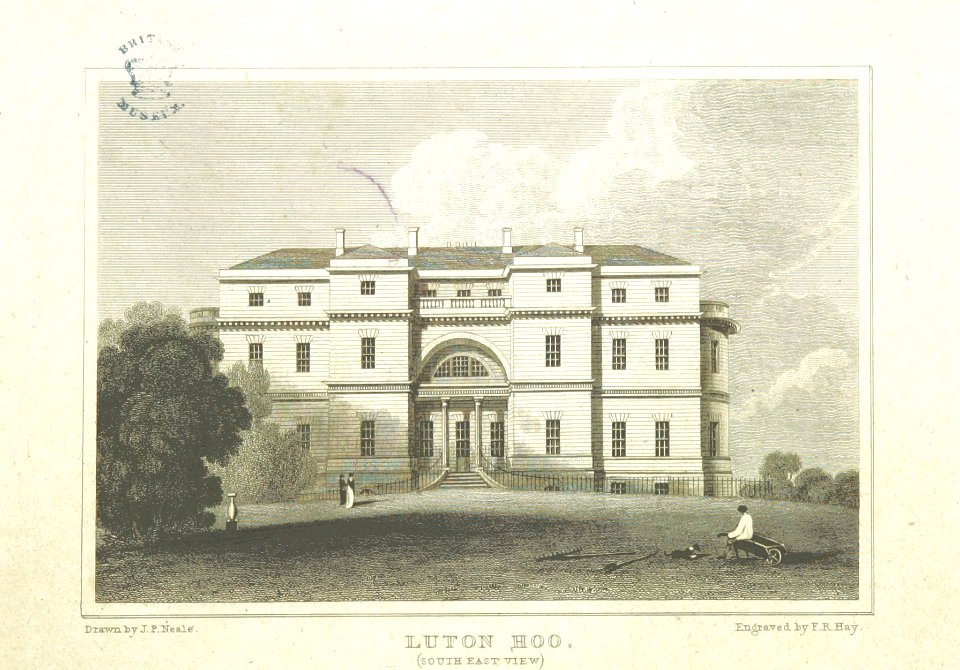 Neale(1818) p1.054 - Luton Hoo (South-East View)