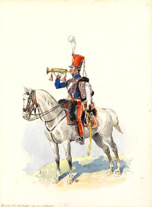 1814 - Trompette des Hussards du roi (1er régiment) d'après les esquices de Gericault (14)
