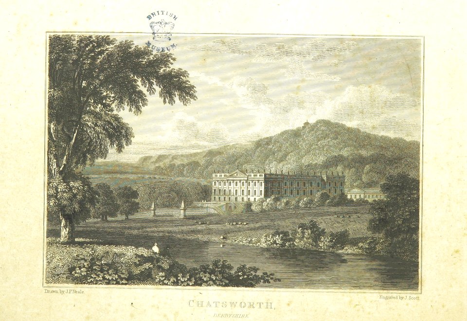 Neale(1818) p1.180 - Chatsworth, Derbyshire