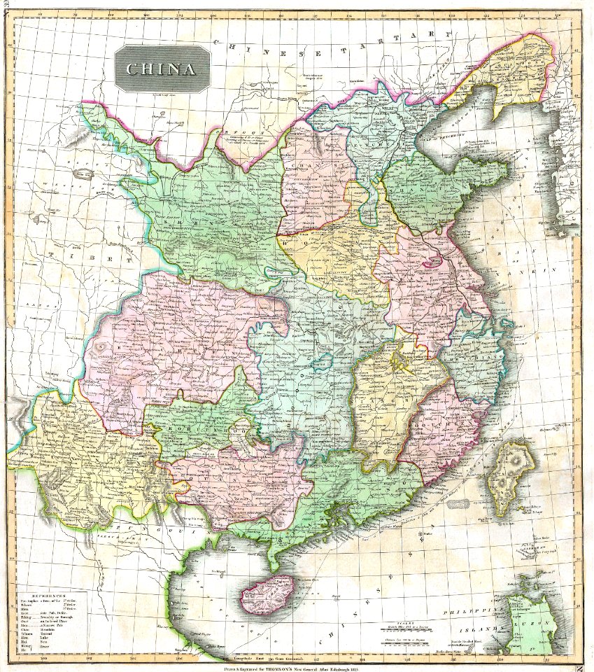 1815 Thomson Map of China and Formosa (Taiwan) - Geographicus - China-t-15