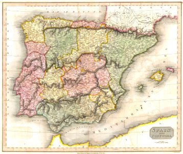 1815 Thomson Map of Spain and Portugal - Geographicus - Spain-t-15