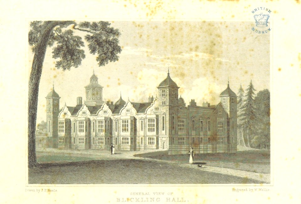 Neale(1818) p3.022 - Blickling Hall, general view