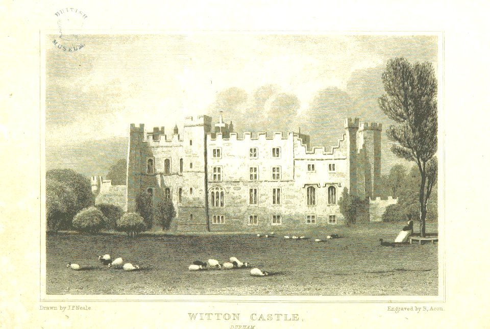 Neale(1818) p1.286 - Witton Castle, Durham - Free Stock Illustrations ...