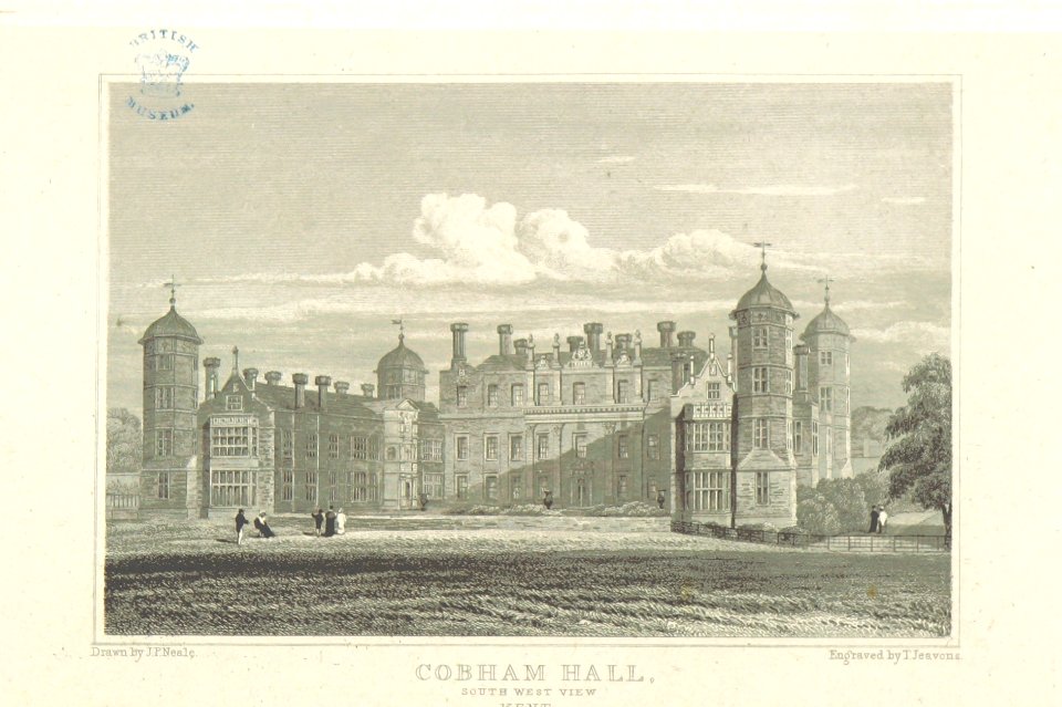 Neale(1818) p2.182 - Cobham Hall, Kent (South-West View)