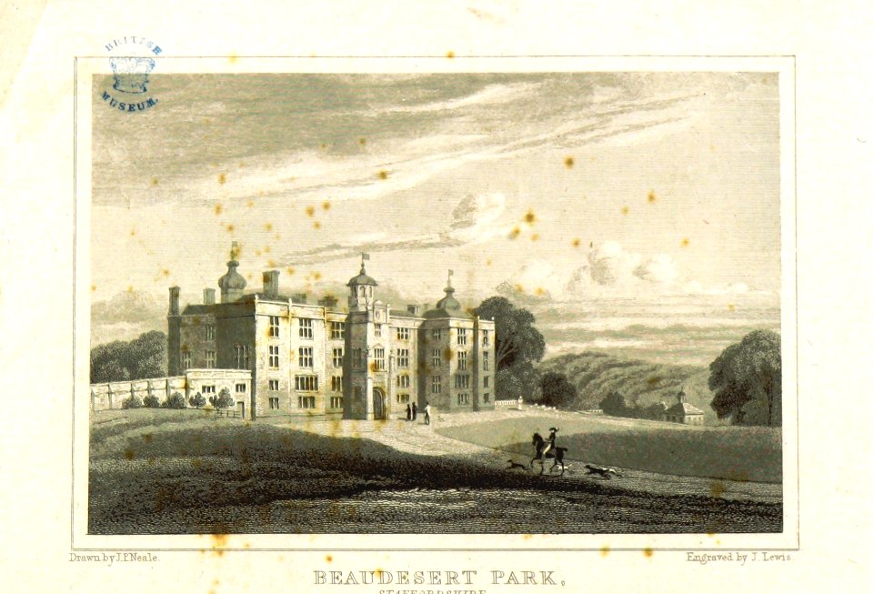 Neale(1818) p4.024 - Beaudesert Park, Staffordshire