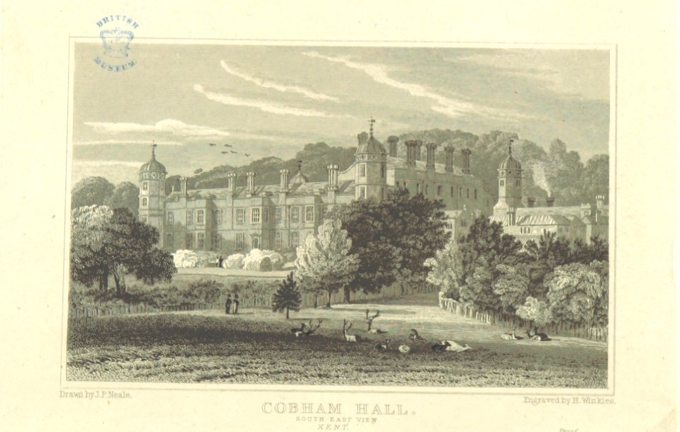 Neale(1818) p2.184 - Cobham Hall, Kent (South-East View)