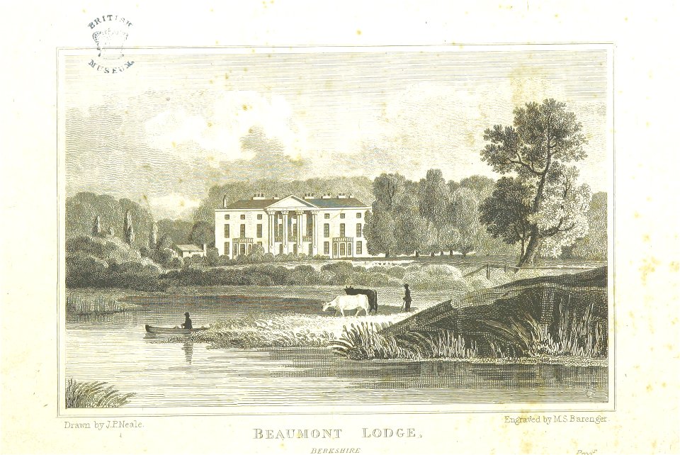 Neale(1818) p1.074 - Beaumont Lodge, Berkshire