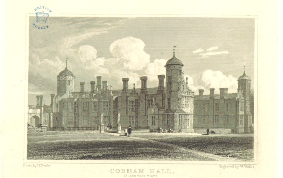 Neale(1818) p2.180 - Cobham Hall (North-West View)