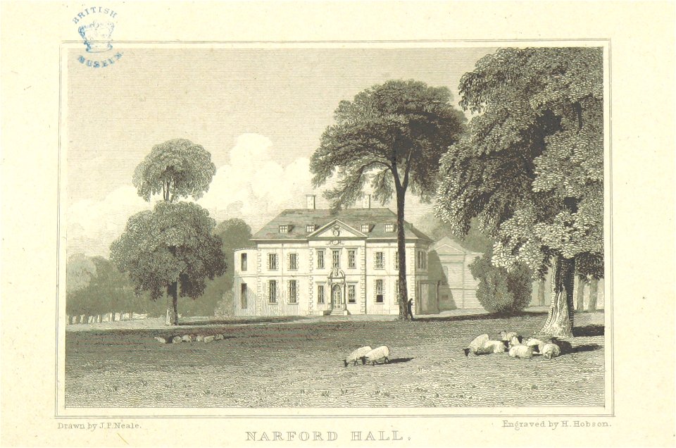 Neale(1818) p3.068 - Narford Hall, Norfolk