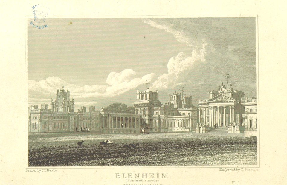 Neale(1818) p3.240 - Blenheim, Oxfordshire (North-West Front)