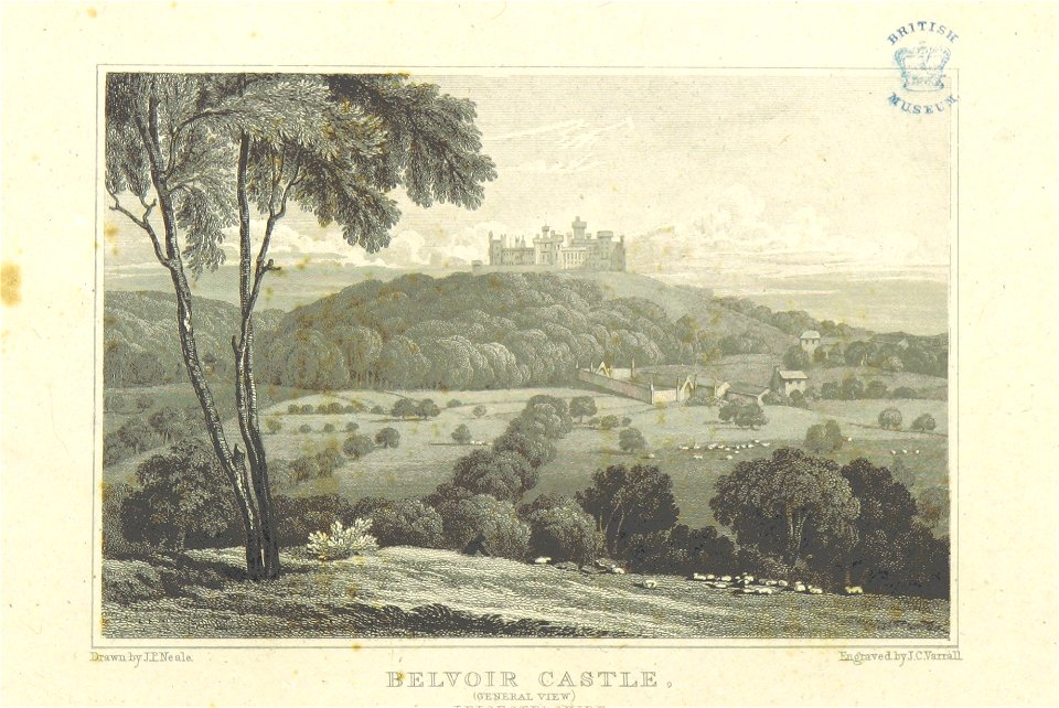 Neale(1818) p2.248 - Belvoir Castle, Leicestershire (general view)