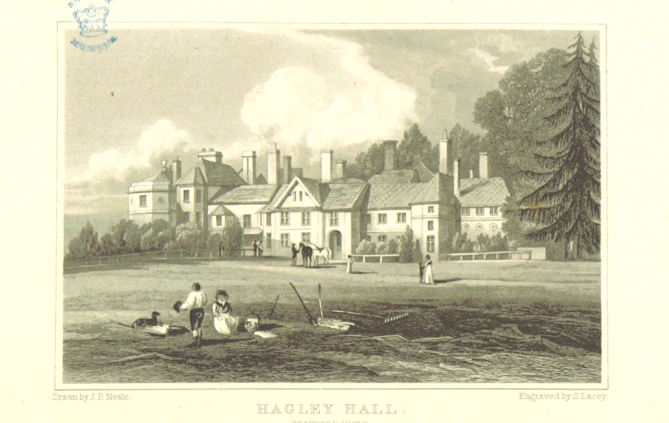 Neale(1818) p4.036 - Hagley Hall, Staffordshire