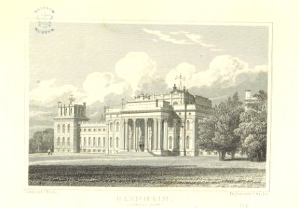 Neale(1818) p3.245 - Blenheim, Oxfordshire (South-East View)