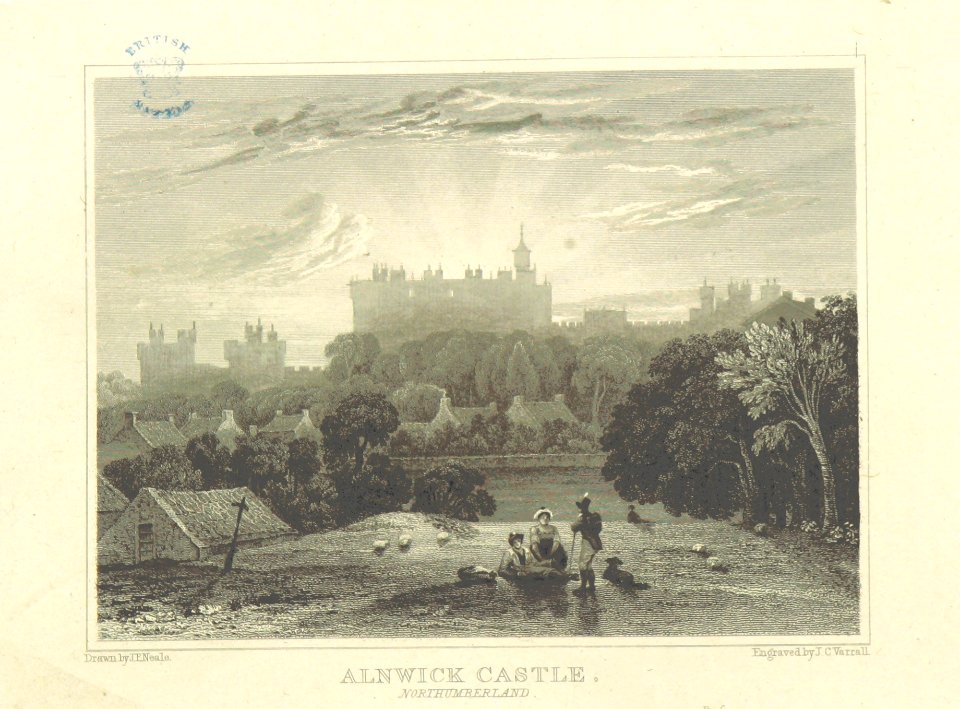 Neale(1818) p3.188 - Alnwick Castle, Northumberland