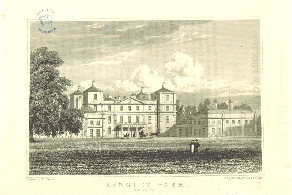 Neale(1818) p3.052 - Langley Park, Norfolk