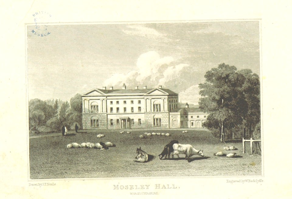 Neale(1818) p5.096 - Moseley Hall, Worcestershire