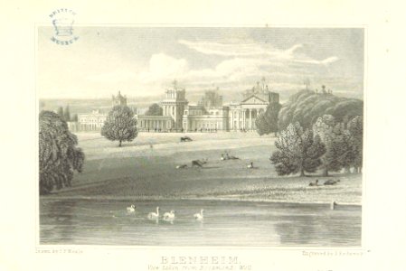 Neale(1818) p3.263 - Blenheim, view taken from Rosamond's Well