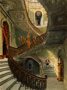Carlton House, Grand Staircase, by Charles Wild, 1819 - royal coll 922173 257092 ORI 0