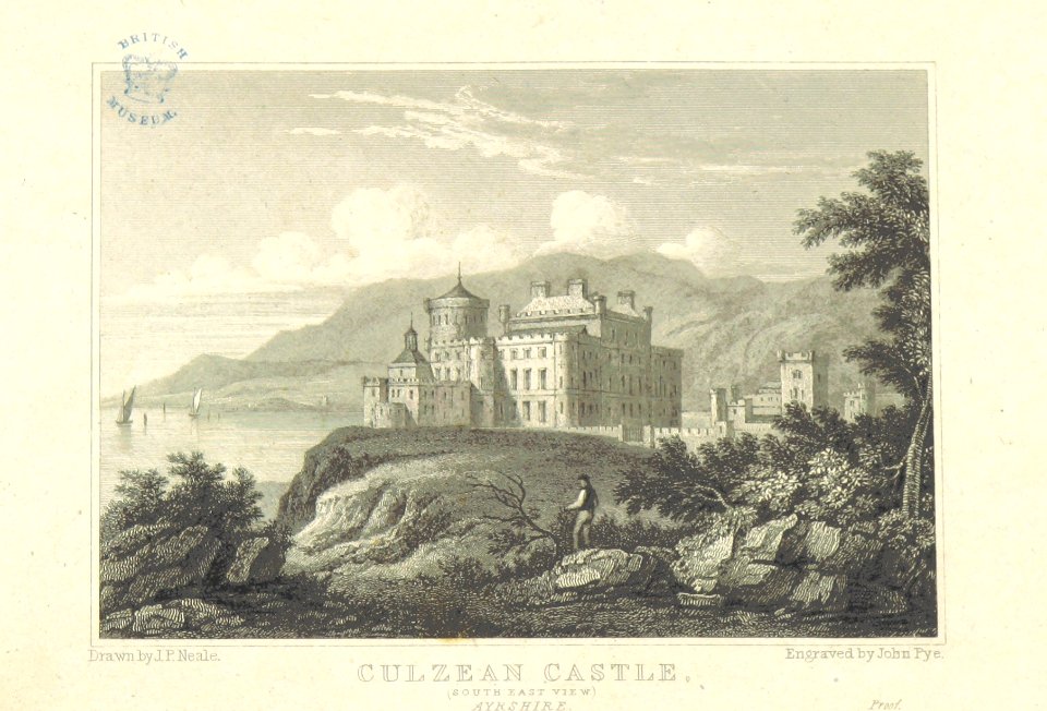 Neale(1818) p6.034 - Culzean Castle, Ayrshire (south-east view)