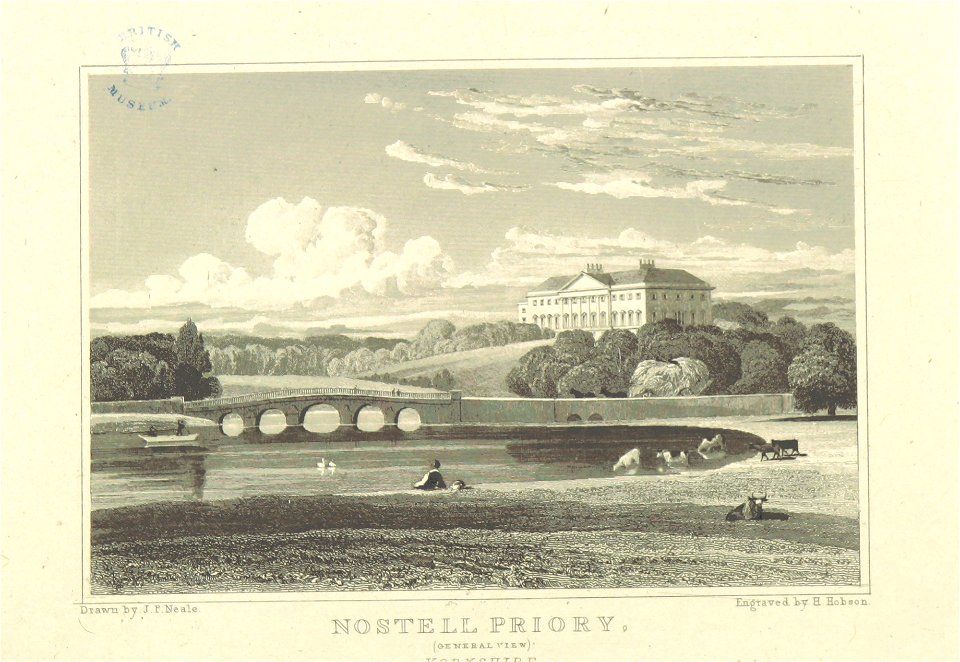 Neale(1818) p5.210 - Nostell Priory, Yorkshire (general view)