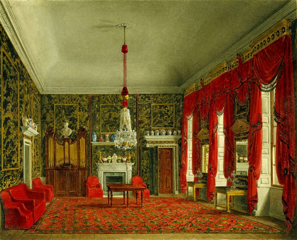 Buckingham House, Queen's Breakfast Room, by James Stephanoff, 1817 - royal coll 922145 257076 ORI 0