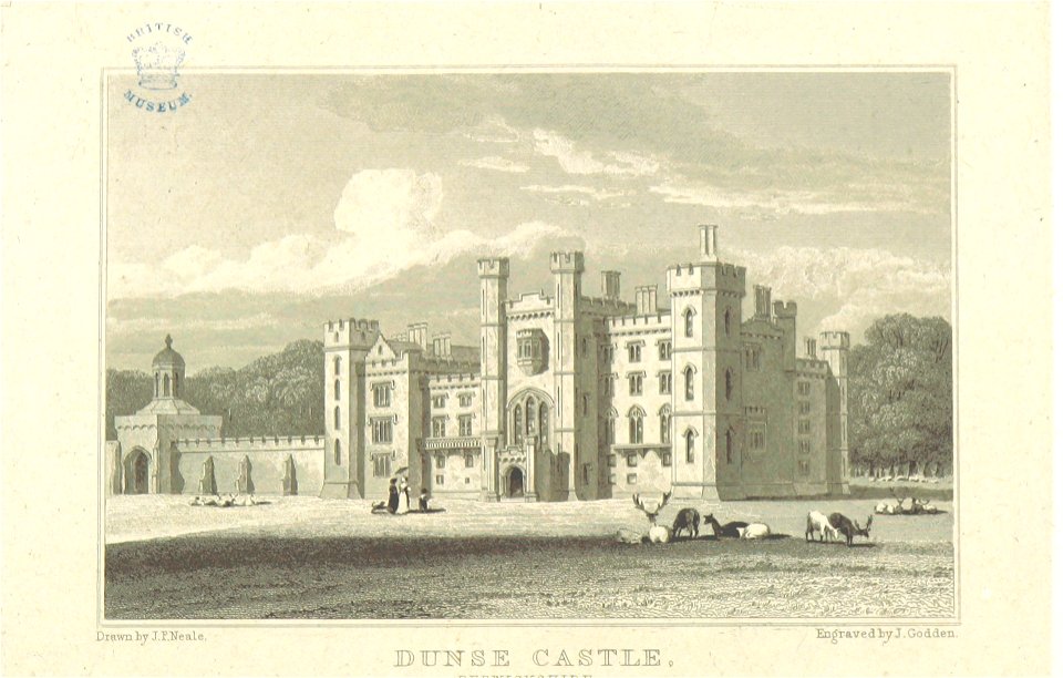 Neale(1818) p6.048 - Dunse Castle, Berwickshire