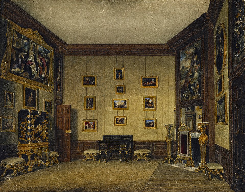 Hampton Court, King's Writing Closet, by Richard Cattermole, 1819 - royal coll 922133 313705 ORI 2