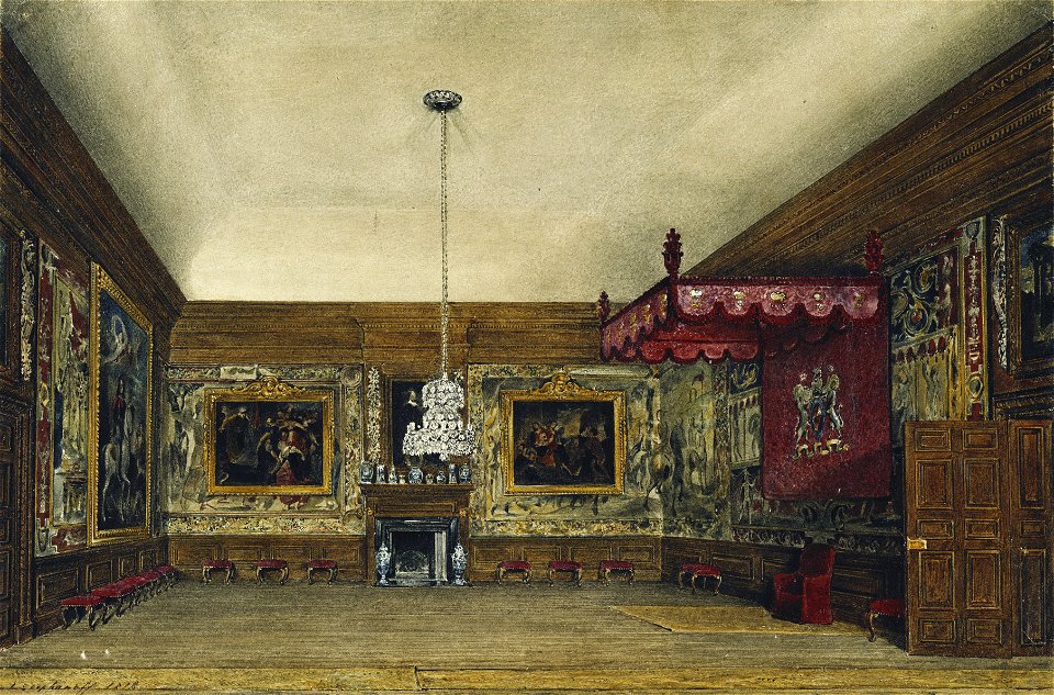 Hampton Court Palace, Throne Room, by James Stephanoff, 1818 - royal coll 922131 313703 ORI 2