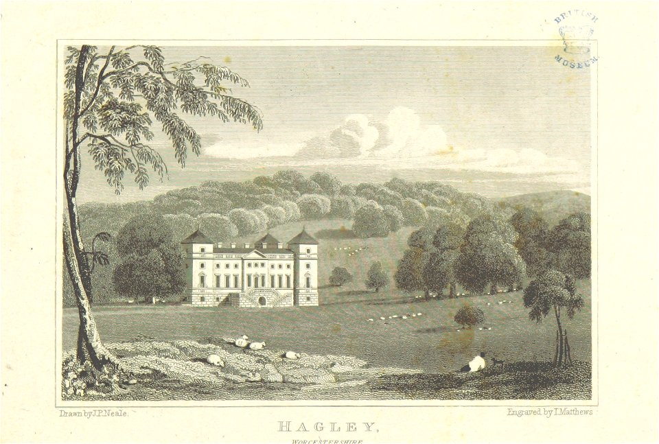 Neale(1818) p5.084 - Hagley, Worcestershire