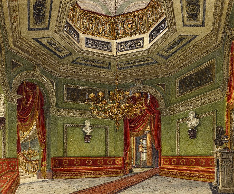 Carlton House, Vestibule, by Charles Wild, 1819 - royal coll 922172 257090 ORI 0