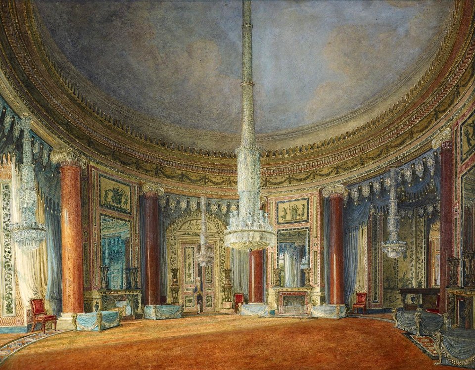 Carlton House, Circular Room, by Charles Wild, 1817 - royal coll 451821 256251 ORI 2