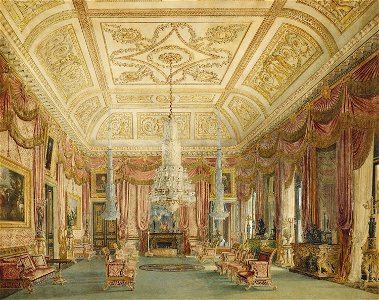 Carlton House, Crimson Drawing Room, by Charles Wild, 1816 - royal coll 451820 256249 ORI 2 0