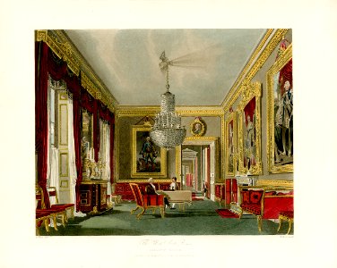 West Ante Room, Carlton House, from Pyne's Royal Residences, 1819 - panteek pyn36-421