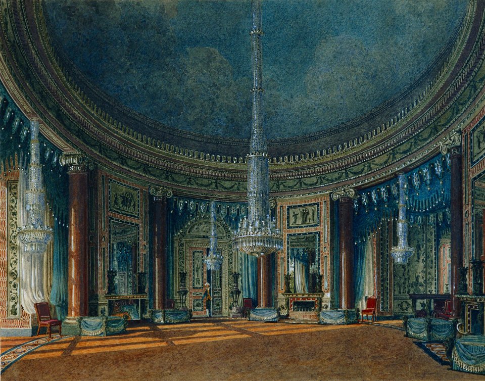 Carlton House, Circular Room, by Charles Wild, 1817 - royal coll 922177 313731 ORI 2