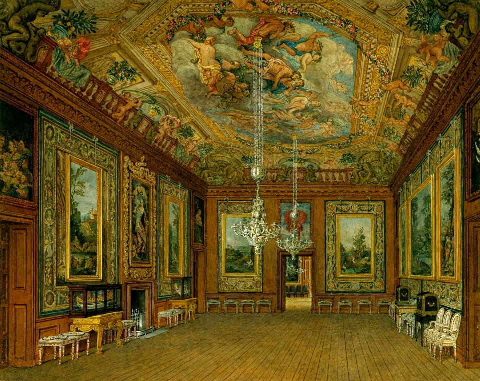 Windsor Castle, Queen's Drawing Room, by Charles Wild, 1816 - royal coll 922102 257025 ORI 0