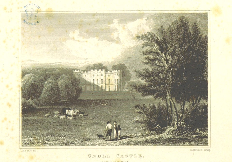 Neale(1818) p5.280 - Gnoll Castle, Glamorganshire