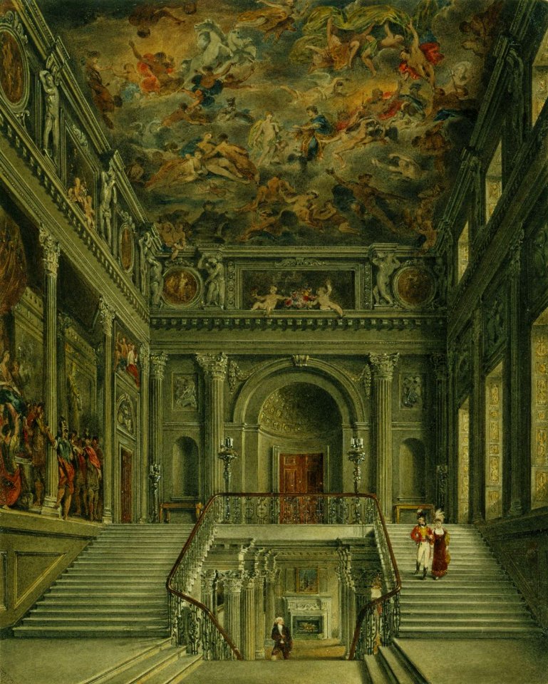 Buckingham House, the Staircase, by James Stephanoff, 1818 - royal coll 922138 257061 ORI 0