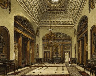 Carlton House, Entrance Hall, by Charles Wild, 1819 - royal coll 922171 313728 ORI 1