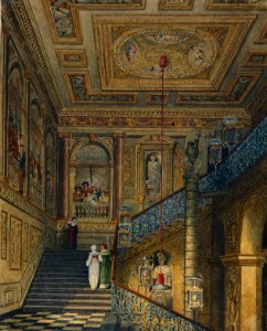 Kensington Palace, Great Staircase, by Charles Wild, 1819 - royal coll 922149 313710 ORI 2
