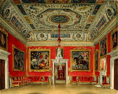 Buckingham House, Crimson Drawing Room, by James Stephanoff, 1817 - royal coll 922142 257070 ORI 0