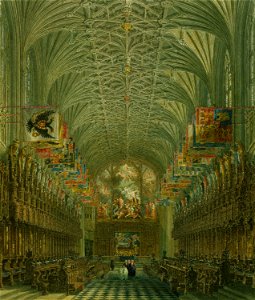 Windsor Castle, Quire of St George's, by Charles Wild, 1818 - royal coll 922115 257036 ORI 0